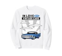I Love with Vintage Cars (Grafica Auto Classica) Felpa