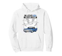 I Love with Vintage Cars (Grafica Auto Classica) Felpa con Cappuccio