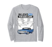 I Love with Vintage Cars (Grafica Auto Classica) Maglia a Manica