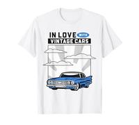 I Love with Vintage Cars (Grafica Auto Classica) Maglietta