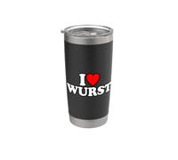 I Love Wurst Bicchiere termico in acciaio inox doppia parete