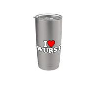 I Love Wurst Bicchiere termico in acciaio inox doppia parete