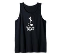 I Love Yoga Retro Heart Graphic Maglietta Estetica Canotta