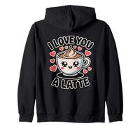 I Love You A Latte Felpa con Cappuccio