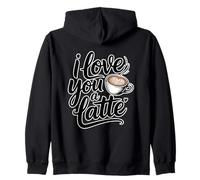 I Love You A Latte Felpa con Cappuccio