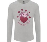 I Love You Alotl Valentines Giorno Axolotl Uomo Maniche
