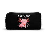 I Love You Axolotl - Astuccio per penne e cosmetici, organizer per viaggi, ufficio