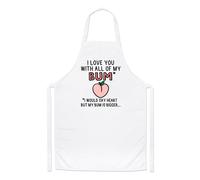 I Love You Con Tutti My Bum Chef Grembiule Valentines Fidanzato Marito Cucinare
