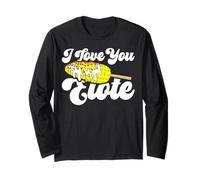 I Love You Elote Corn on The COB Funny Mexican Food Maglia a Manica