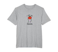 I Love You from My Head Pomodori Divertente San Valentino Maglietta, Uomo Taglie Grandi, Grigio Melange, 4X Tall