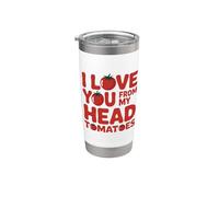 I Love You From My Head Tomatoes Bicchiere termico in acciaio inox doppia parete