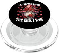 I Love You More The End I Win Red Rose Valentines Gnome PopSockets PopGrip per MagSafe