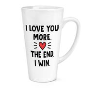 I Love You More The Estremità Vincita 483ml Grande Latte Tazza Valentines Giorno