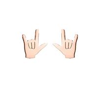 I Love You - Orecchini da donna con simbolo della lingua dei segni della mano, Metallo, Nessuna pietra preziosa