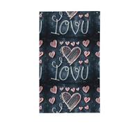 I Love You Parole con Cuori Stampa Bandiera Decorativa Tutte Le Stagioni Stampa Motivo Unico Lato Interno Esterno Display Trasparente