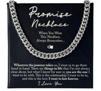 I Love You Regali per Lui Marito Fidanzato Regali Sentimentali Da Moglie Fidanzata A My Man Idee Regalo di Compleanno Collana a Catena Cubana Gioielli Per Anniversario Natale San Valentino Regalo