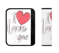 I Love You Text with Heart Cinture di sicurezza, comode coperture per cinture di sicurezza, accessori per tutte le stagioni, copertura per auto General Comfort universale cinghia di sicurezza