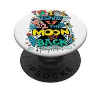 I Love You To The Moon, T-shirt Grafica Graffiti, Ti Amo PopSockets PopGrip Adesivo