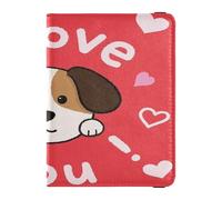 I Love Your Valentine Dog Porta passaporto decorativo in pelle per viaggi famiglia Vaccino Card Holder Cover Combo passaporto copertura impermeabile, Amo il tuo cane di San Valentino, 1 size