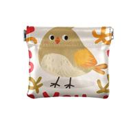 I Love Your Valentine - Portamonete in pelle con uccellino in stile cartone animato, accessorio da viaggio per donne, Amo il tuo uccello cartone animato San Valentino, 1 size, Stampa artistica