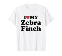 I Love Zebra Finch Maglietta