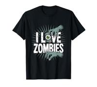 I Love Zombies Creepy Eyeball Mani Maglietta