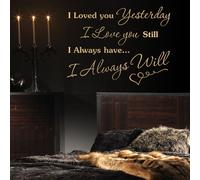 I Loved You Yesterday Still Adesivo IN Vinile Da Parete Citazione Arredo Casa