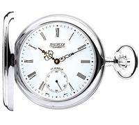 I LUV LTD Argento Pocket Watch Engine Turned Mezza Hunter 17 gioiello movimento