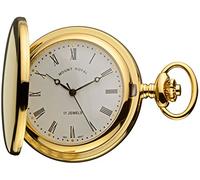 I LUV LTD L'oro orologio da tasca placcato Mezza Hunter con Data - Movimento Meccanico