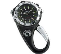 I LUV LTD Multifunzione avventura da polso - nero con Compass e Spring clip