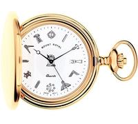 I LUV LTD Orologio da tasca oro placcato massonica Hunter completa con Data