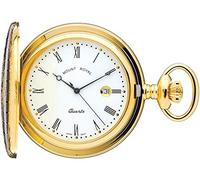 I LUV LTD Orologio da tasca oro placcato Ornato Hunter numeri Data Movimento al quarzo