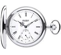 I LUV LTD Sterling argento orologio da tasca mezza lucido Hunter - 17 Movimento Jewel