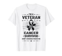 I’m a Veteran And a Cancer Survivor Don’t Underestimate Me Maglietta