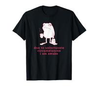 I' m Awake Frog with Coffee Lazy Morning Frog Humor Design Maglietta