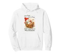 I’m Fine This Is Fine Snowman Just Having A Meltdown Felpa con Cappuccio