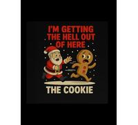 “I’m Getting The Hell Out Of Here” Santa Chasing Cookie: Santa Chasing Cookie Wide Ruled Notebook