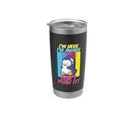 I´m Here I´m Awake Don´t Push It Bicchiere termico in acciaio inox doppia parete