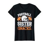I’m Just Here for The Snacks Game Day Football Sister Maglietta