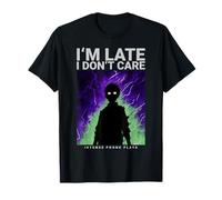I’M Late I Don’T Care Urban Memephis Phonk Anime Moodwear Maglietta