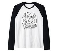 I' m Literally Doing It Funny Yoga Fail Stick Figure Maglia con Maniche Raglan