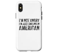 I’m Not Angry I’m Just Smiling In American For Men Women Custodia per iPhone X/XS
