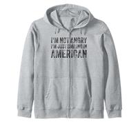 I’m Not Angry I’m Just Smiling in American for Men Women Felpa con Cappuccio