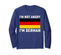 I' m Not Angry I'm German Divertente Germania Bandiera Oktoberfest Maglia a Manica
