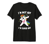 I´m Not Gay I´m Super Gay Pride LGBT Regalo per Omosessuale Maglietta Premium