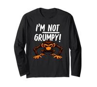 I’m Not Grumpy Funny Angry Monkey Men Women Kids Maglia a Manica