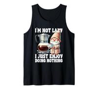 I`m Not Lazy I Just Enjoy Doing Nothing Funny Coffee Gnome Canotta