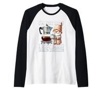 I`m Not Lazy I Just Enjoy Doing Nothing Funny Coffee Gnome Maglia con Maniche Raglan