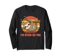 I’m Stuck On You Cute Sloth Love Maglia a Manica