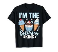 I' m The Birthday King Ice Cream Cupcake Sweet Treat Birthday Maglietta
